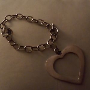 Sterling Silver vintage heart bracelet